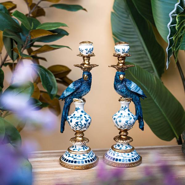 Kandelaar – Dutch Blue Parrot ↑ 40 cm – Rechts