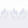 Kerstbal glas – Set van 3 – Transparant met haakje – D10.5 H8 cm – Kerstmis
