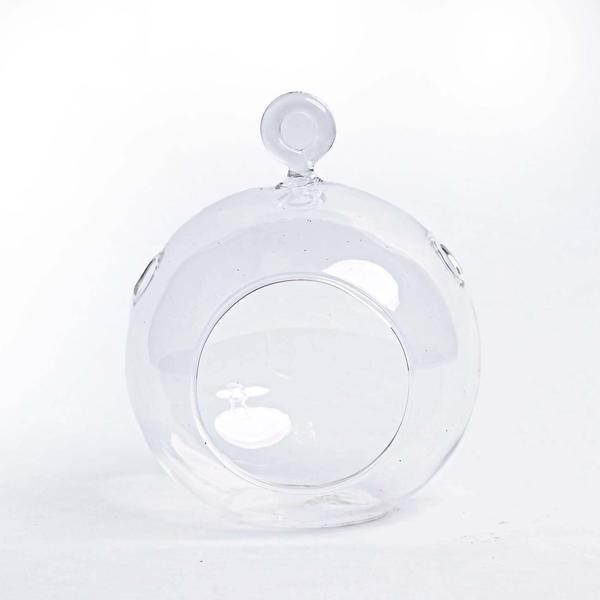 Kerstbal glas – Set van 3 – Transparant met haakje – D10.5 H8 cm – Kerstmis