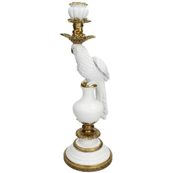Kandelaar met Witte Vogel – ↑ 40 cm