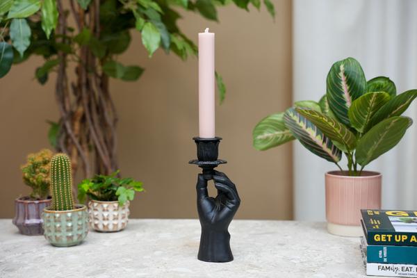 Kandelaar – Hand Zwart – ↑ 20 cm