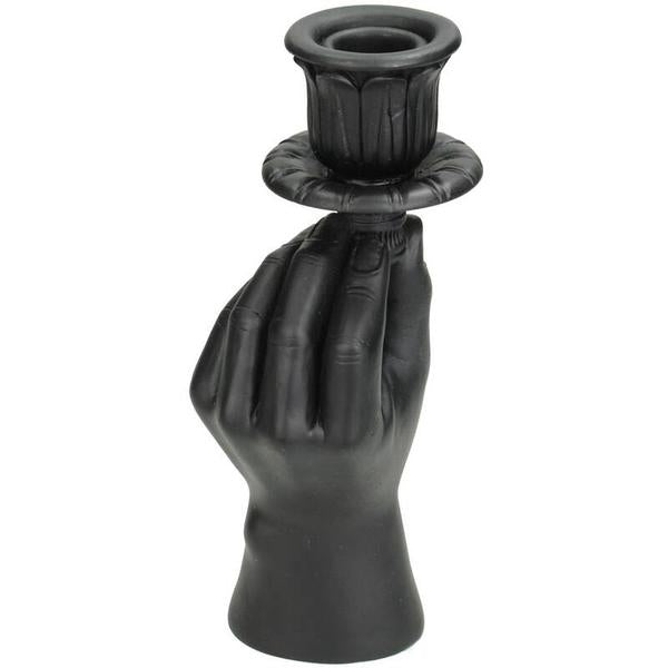 Kandelaar – Hand Zwart – ↑ 20 cm