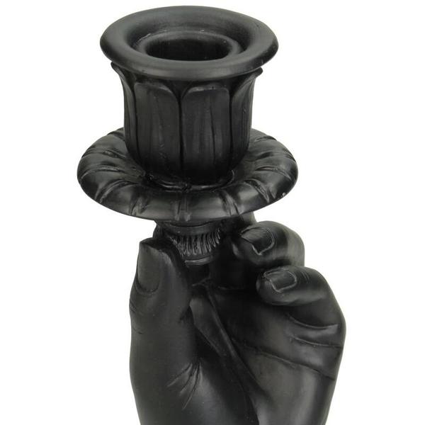 Kandelaar – Hand Zwart – ↑ 20 cm