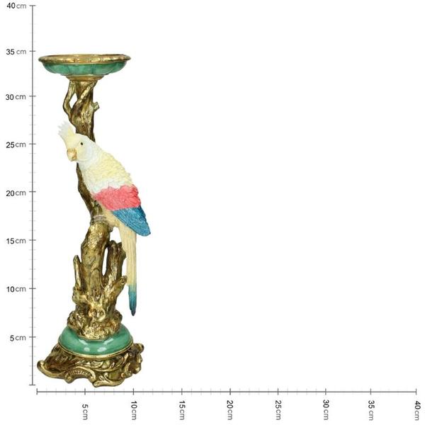 Kandelaar – Kaketoe Multicolor ↑ 35 cm