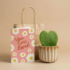 Cadeauset – Love Set – Hartjesplant, pot, wenskaart & geschenktasje