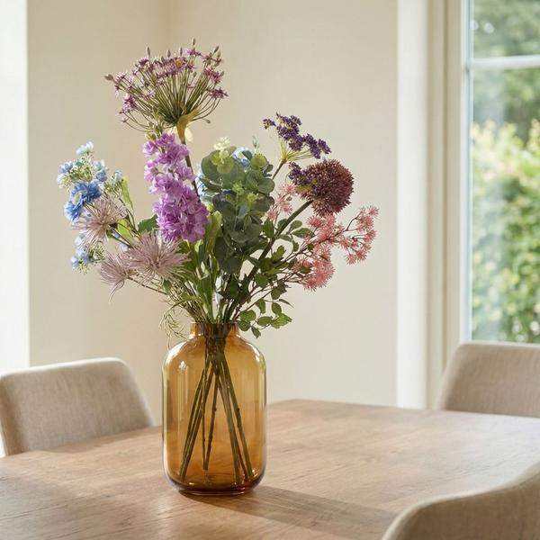 Kunstbloemen boeket – Purple Bloom Deluxe – Real Touch – 10 stelen – ↑ 90 cm