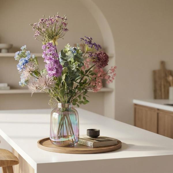 Kunstbloemen boeket – Purple Bloom Deluxe – Real Touch – 10 stelen – ↑ 90 cm