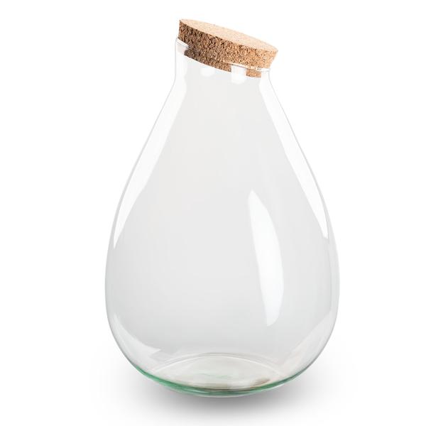 Terrarium fles met kurk – Drop XL – Ø 24 cm ↑ 37 cm