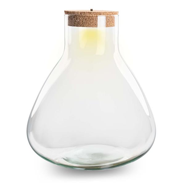Terrarium fles met verlichting – Sam XL – Ø 30 cm ↑ 32 cm