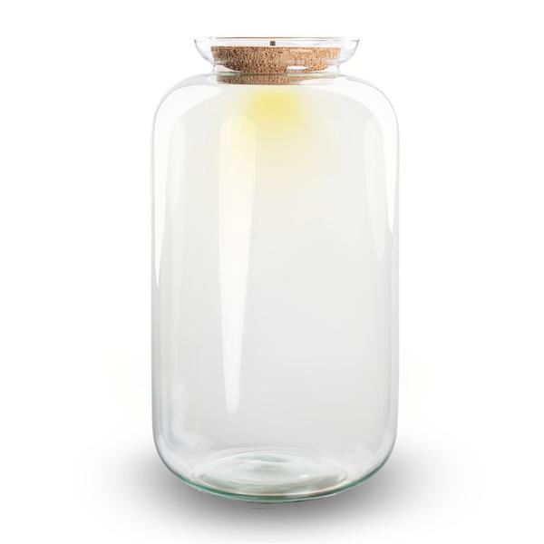 Terrarium fles met verlichting – Sven XL – Ø 23 cm ↑ 43 cm