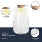 Terrarium fles met verlichting – Sven XL – Ø 23 cm ↑ 43 cm