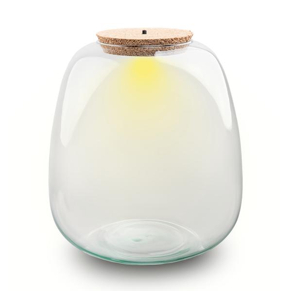 Terrarium fles met verlichting – Emma – Ø 23 cm ↑ 25 cm
