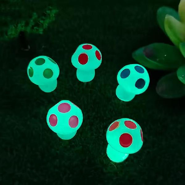 Glow in the dark – Mushrooms – Multi – ↑ 2 cm – 8 stuks
