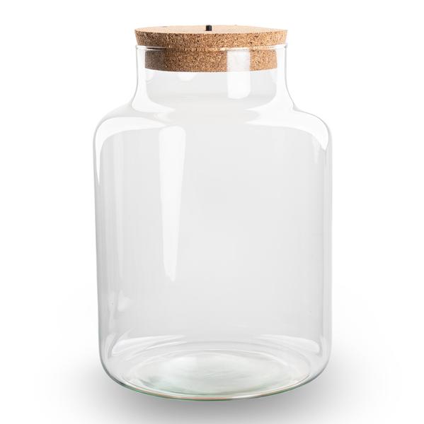 Terrarium fles met verlichting – Little Milky – Ø 17 cm ↑ 25 cm