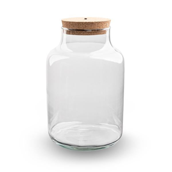 Terrarium fles met verlichting – Milky – Ø 21 cm ↑ 30 cm