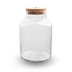 Terrarium fles met verlichting – Milky – Ø 21 cm ↑ 30 cm