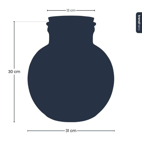 Terrarium fles met (LED) kurk – Bolder Bob – Ø 30 cm ↑ 31 cm – Zonder LED-kurk