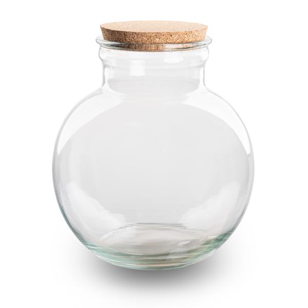 Terrarium fles (met) verlichting – Teddy – Ø 25 cm ↑ 26,5 cm – Zonder LED-kurk