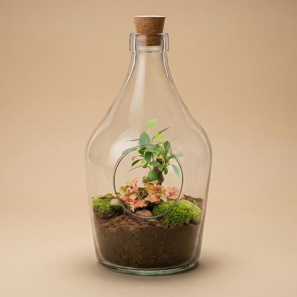 Open terrarium John – Bonsai & Ruby Lime ↑ 30 cm