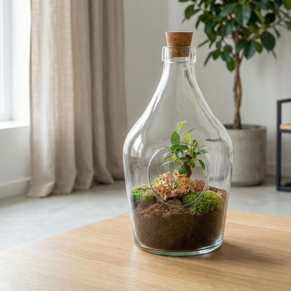 Open terrarium John – Bonsai & Ruby Lime ↑ 30 cm