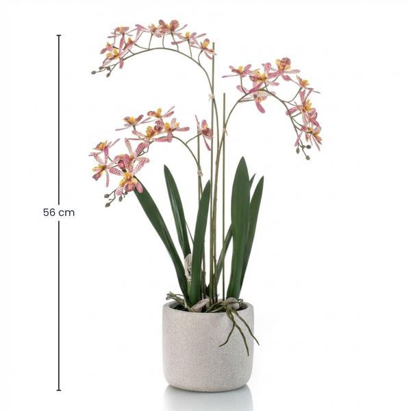 Renanthera Orchidee Roze in pot – 56 cm – Kunstplant